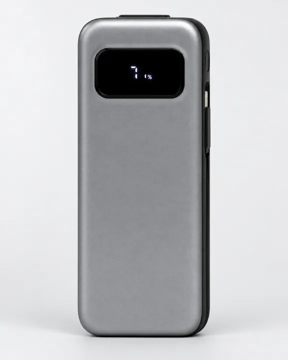 Power bank 10,000 mAh, Silver, front