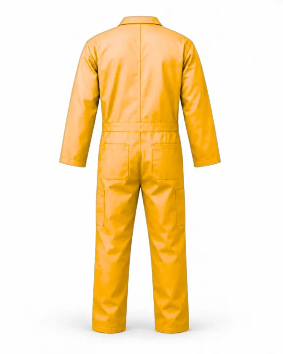 Branded Work Overall (Coverall), Orange, back