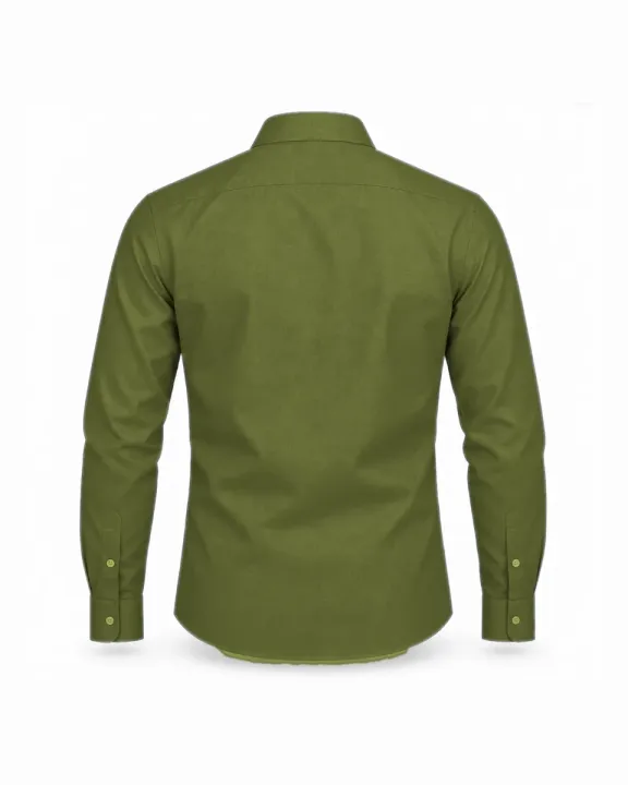 Office/work shirt, Olive, back