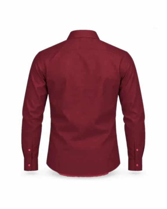 Office/work shirt, Maroon, back