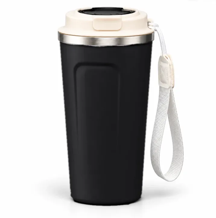 Insulated tumbler 510 ml, Black, front