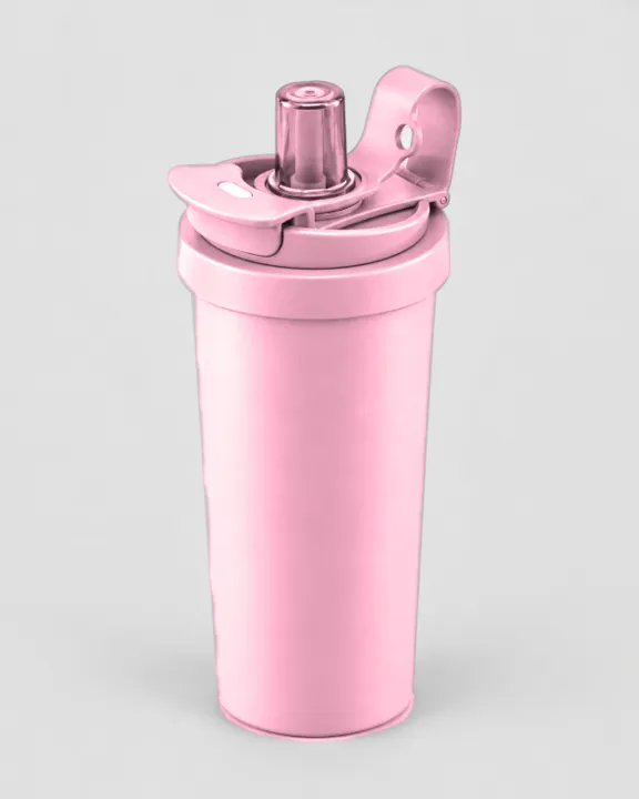 Branded Coffee Travel Mug (350-450 ml), Pink, front