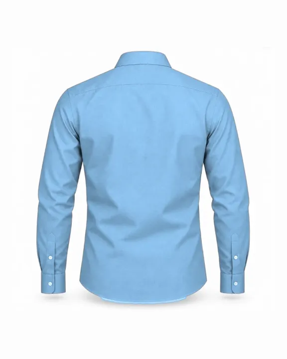 Office/work shirt, Sky Blue, back