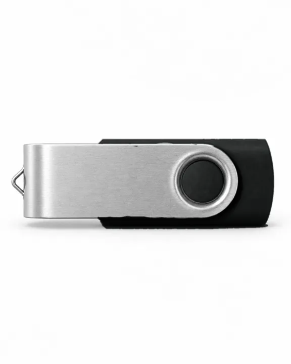 Branded USB Flash Drive (8/16/32/64 GB), Black, front