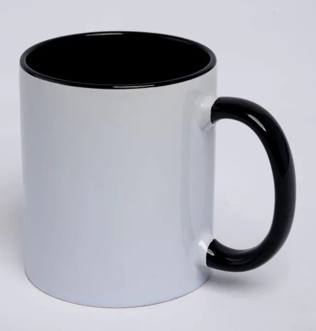 Two-Tone Mug, Black, front