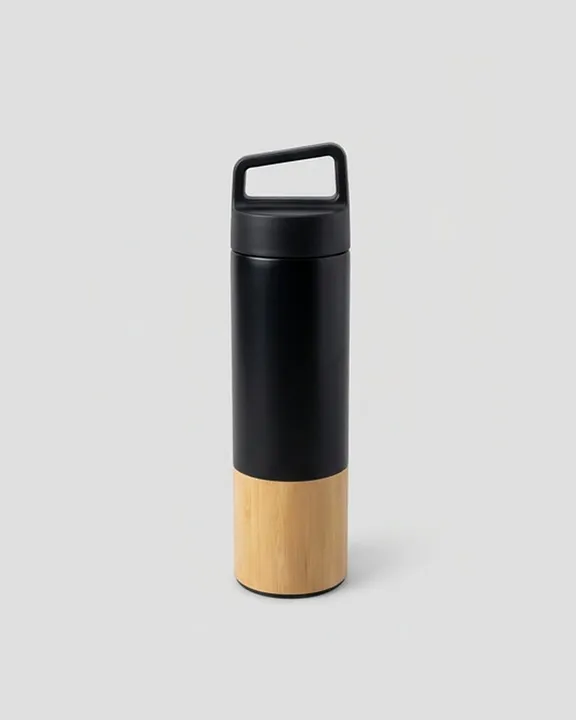 Thermal Flask 006, 600 ml, Black, front