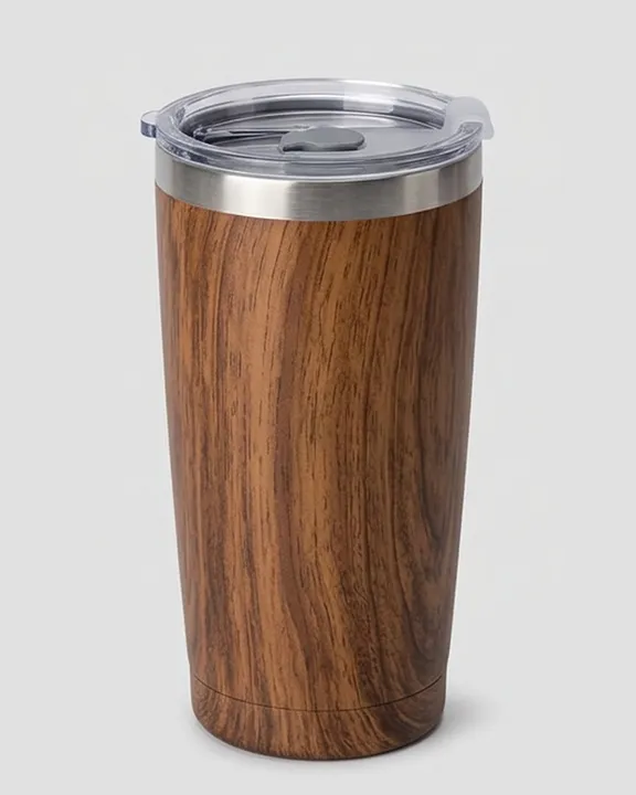 Thermal Mug 006, 550 ml, Wooden Brown, front