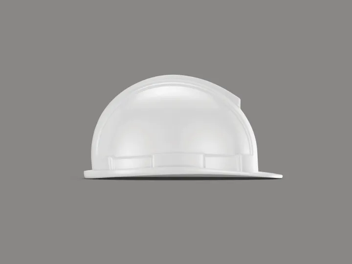 Hard hat, White, side