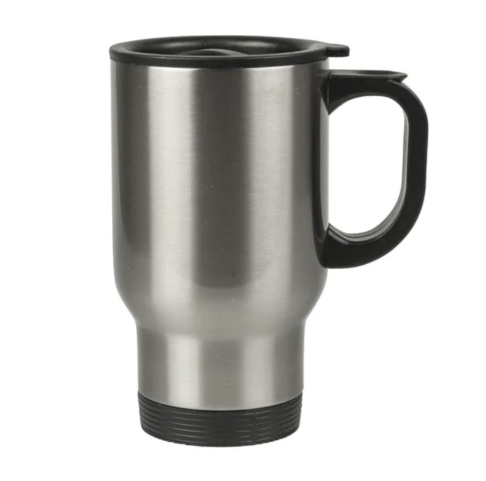 Travel mug 500 ml, Silver, front