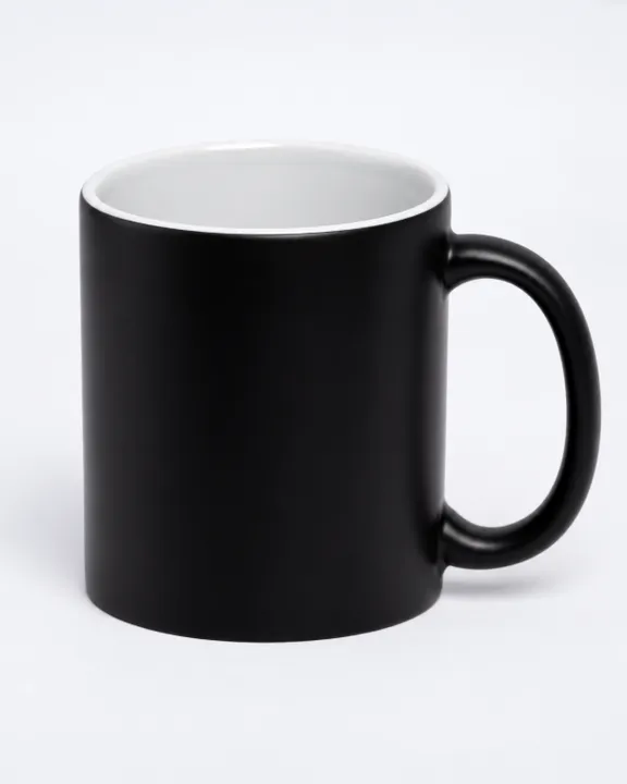 Magic Colour-Changing Mug, Black, front