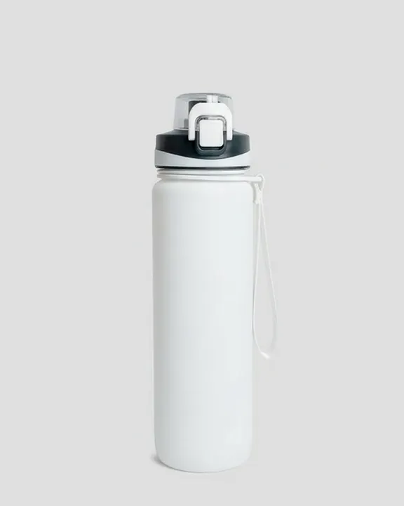 Plastic Water Bottle WB014, 1 L, White, front