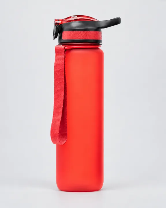 Frosted Water Bottle 750ml, Red, front