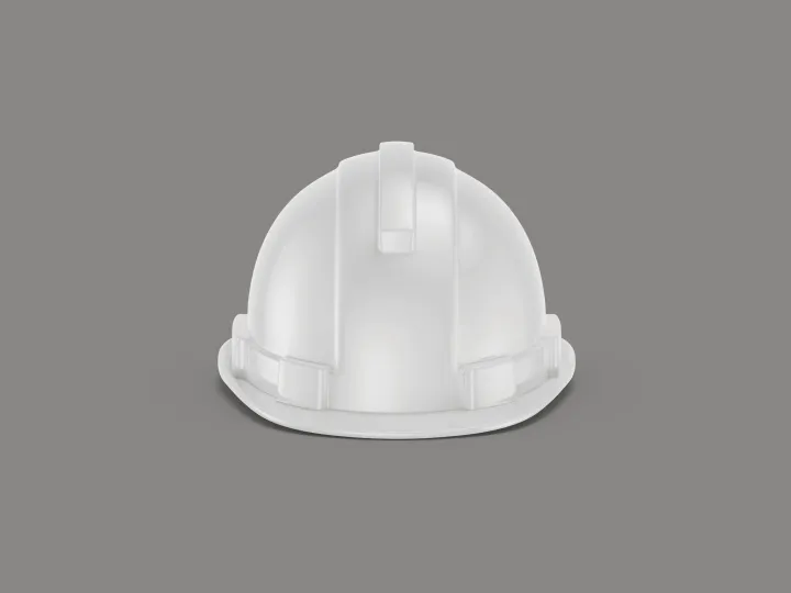 Hard hat, White, front
