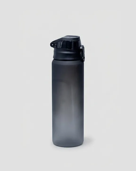 Plastic Water Bottle 007, 1000 ml, Black, front