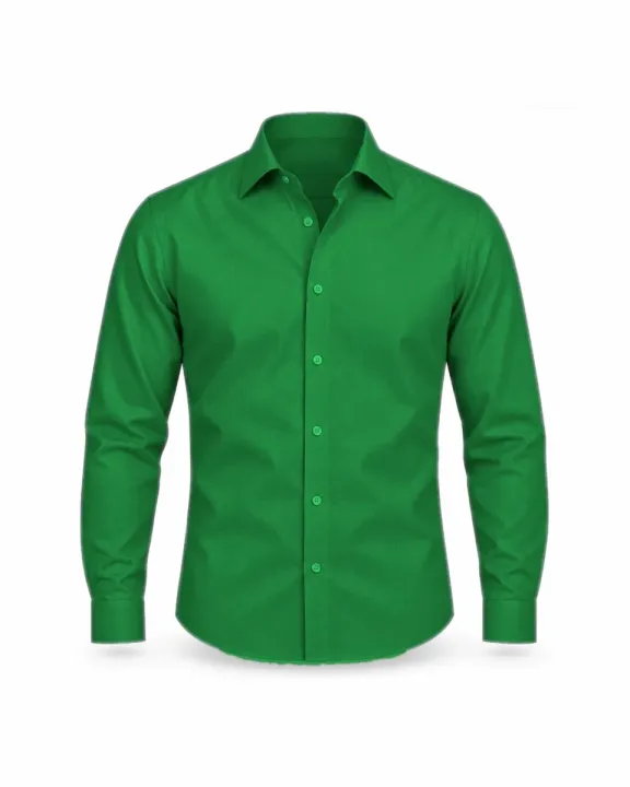 Office/work shirt, Green, front