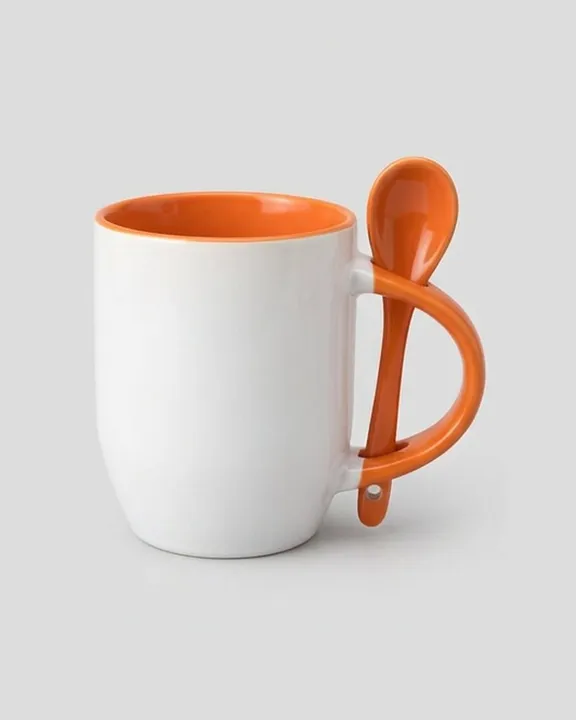 Spoon Mug, Orange, front