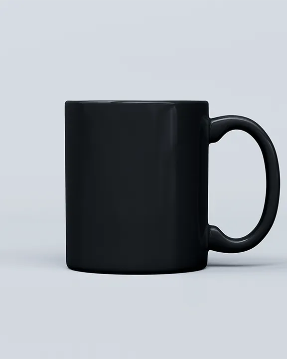 Ceramic mug 330 ml, Black, front