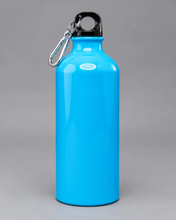 Sublimation Water Bottle 620 ml, Cyan, front