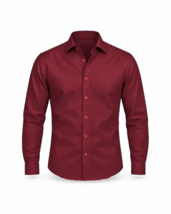 Office/work shirt, Maroon, front
