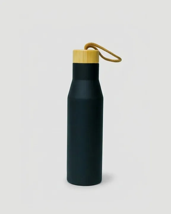 Thermal Flask TF015, Black, front