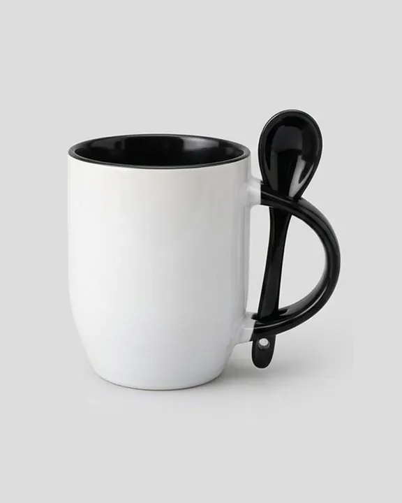 Spoon Mug, Black, front