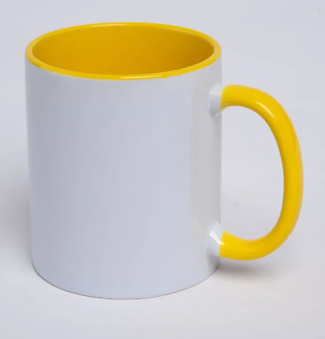 Two-Tone Mug, Yellow, front
