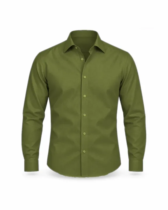 Office/work shirt, Olive, front