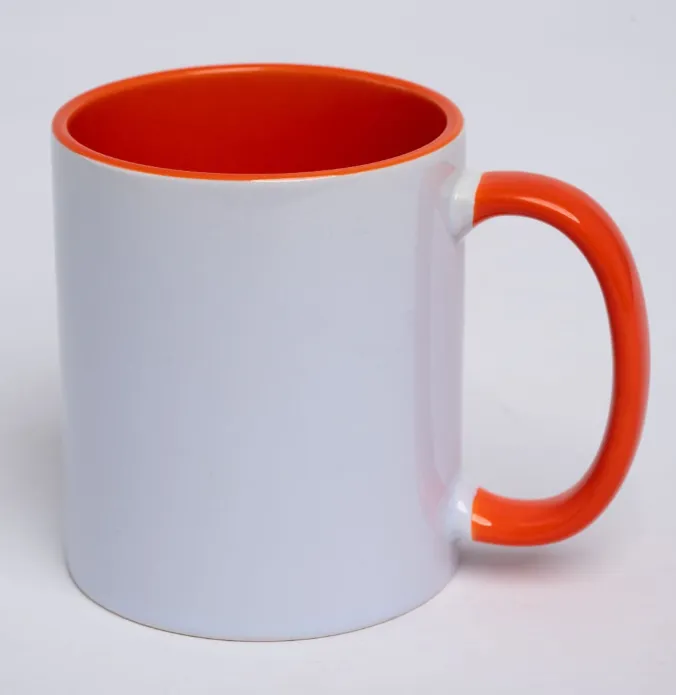 Two-Tone Mug, Orange, front