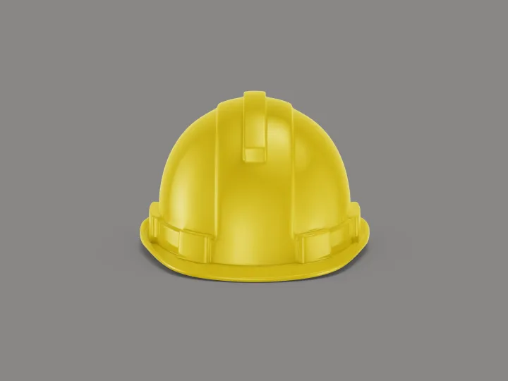 Hard hat, Yellow, front