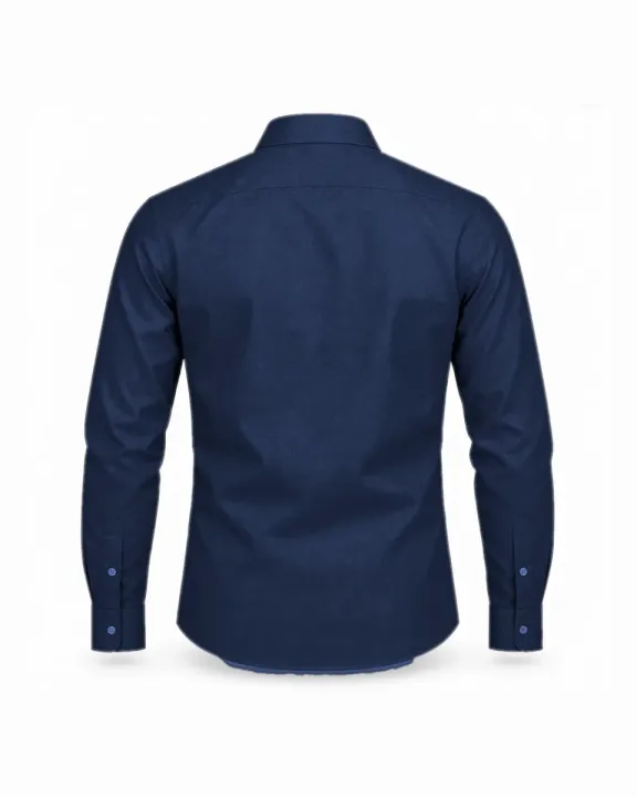 Office/work shirt, Navy, back