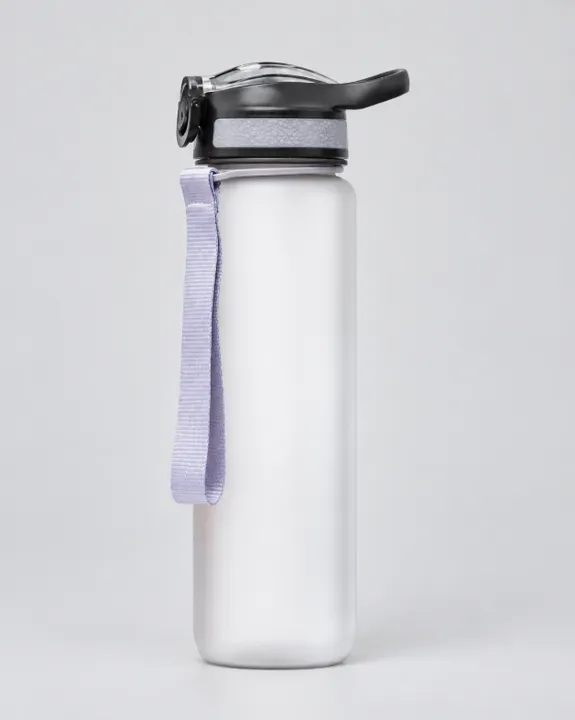 Frosted Water Bottle 750ml, White, front