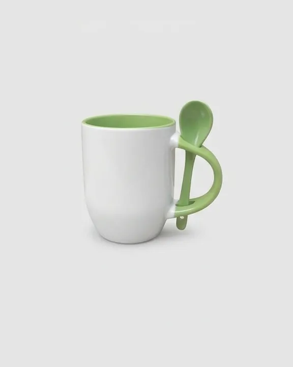 Spoon Mug, Light Green, front
