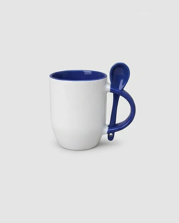 Spoon Mug, Royal Blue, front