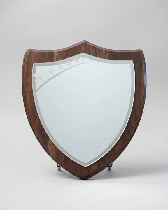 Engraved Award Plaque, A5-A4 wood/acrylic, Wood, front
