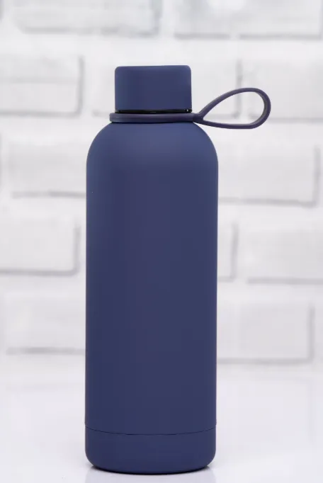 Skin feel flasks, Navy, front