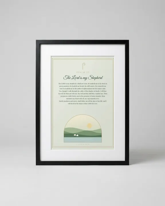 Framed Bible Verse Print (A4)