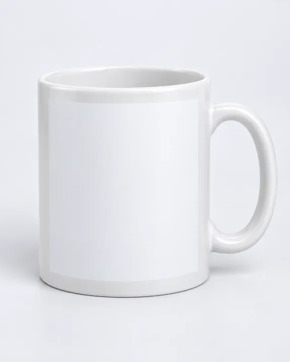 Patch Mug, White, front
