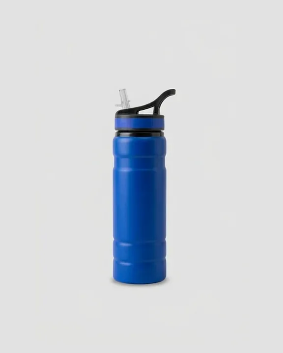 Metallic Water Bottle 004, Blue, front