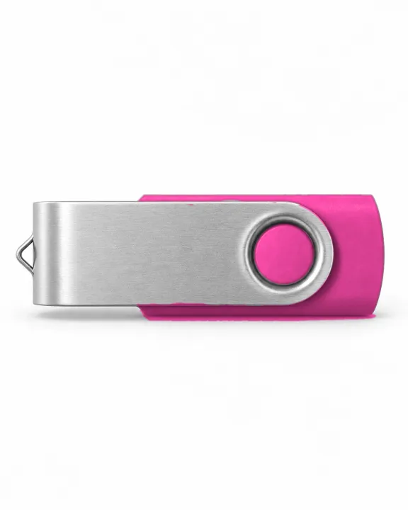 Branded USB Flash Drive (8/16/32/64 GB), Pink, front