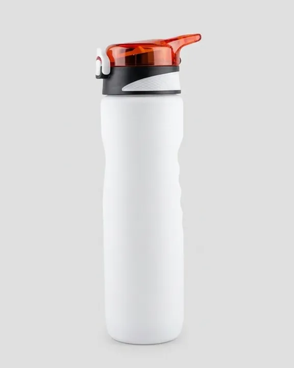 Plastic Water Bottle 012, 1000 ml, White, front
