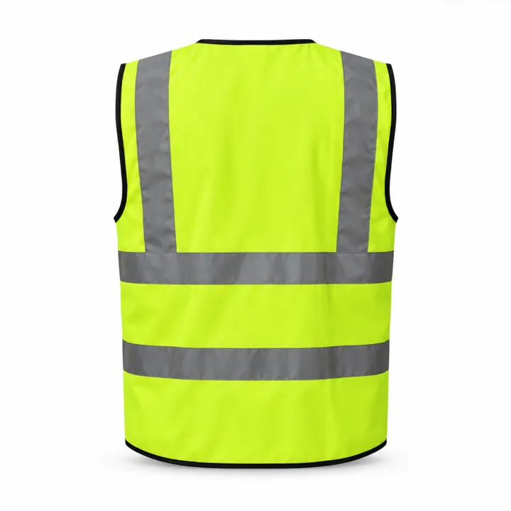 Reflective safety vest, Yellow, back