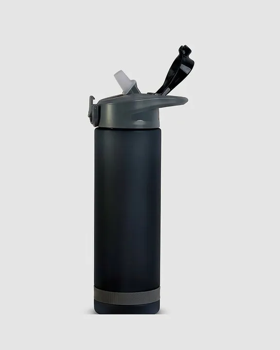 Plastic Water Bottle 900 ml, Black, front
