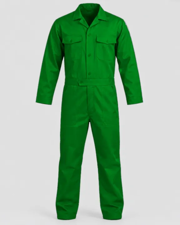 Branded Work Overall (Coverall), Jungle Green, front