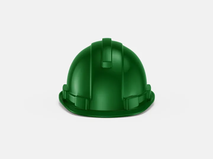 Hard hat, Green, front