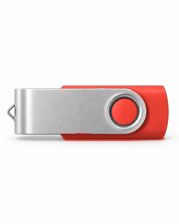 Branded USB Flash Drive (8/16/32/64 GB), Red, front