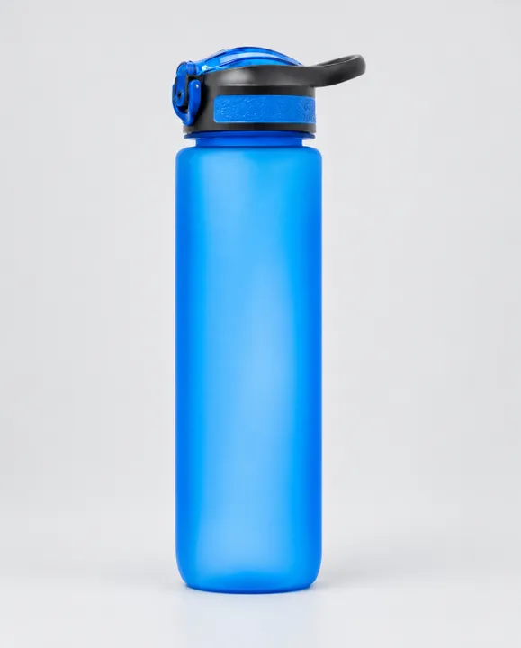 Frosted Water Bottle 750ml, Blue, front