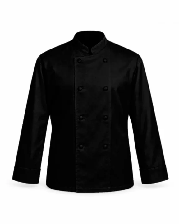 Branded Chef Jacket, Black, front