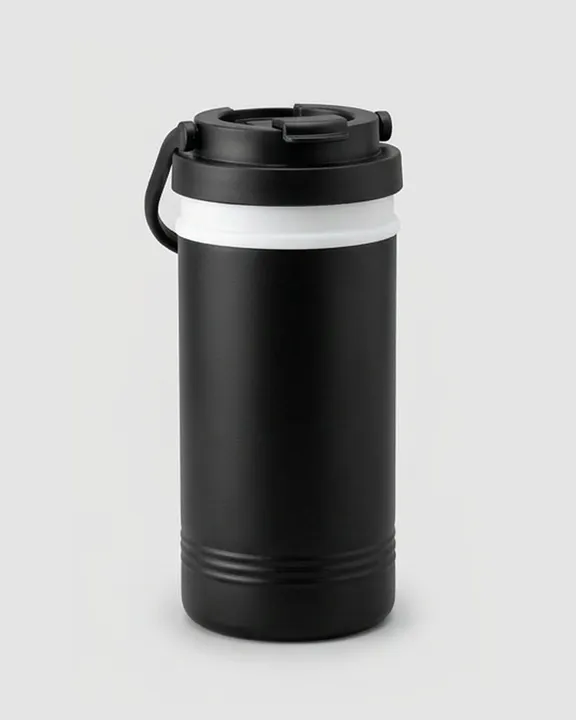 Thermal Mug 037, Black, front